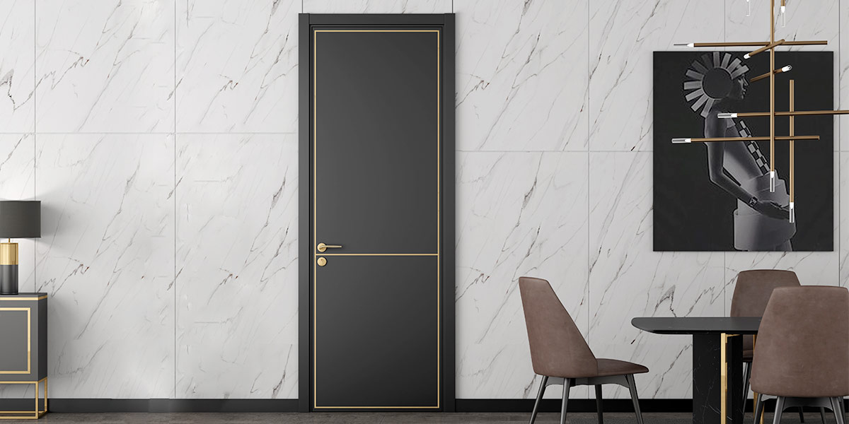 Luxury Interior Door in Dark Lacquer Finish