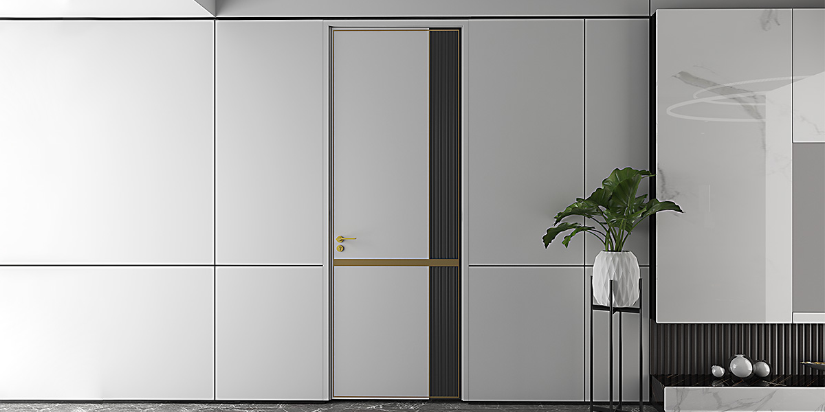 Wooden Interior Door in White and Black