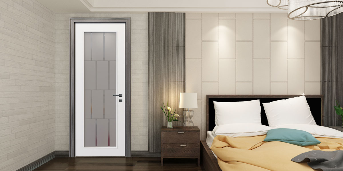 Modern White Lacquer Wood Single Door Modern Single Door