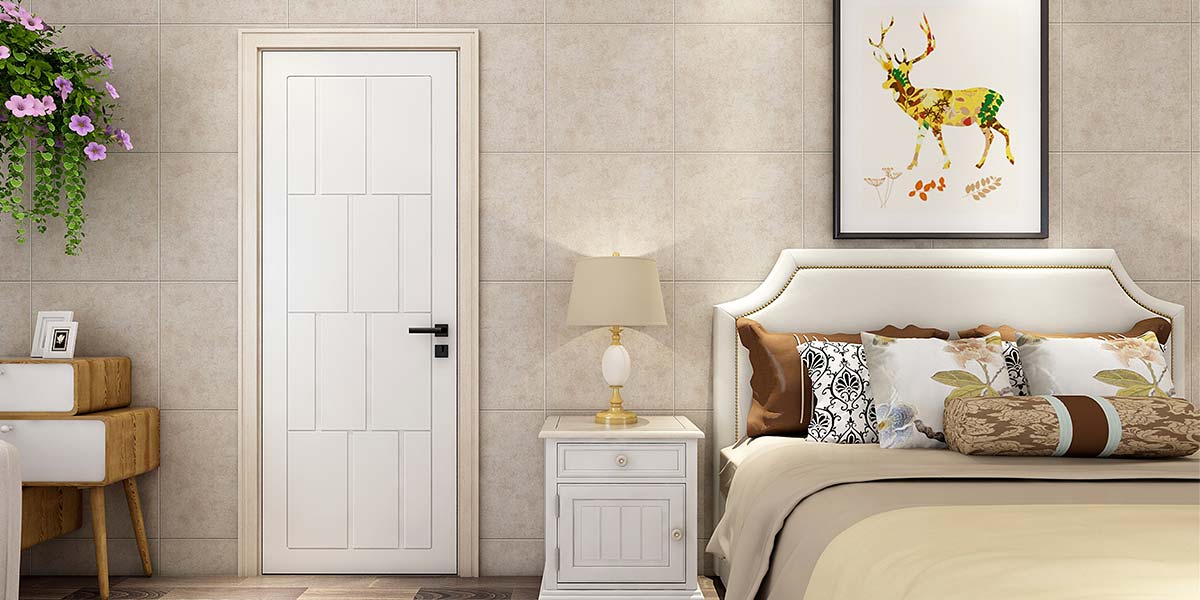 Modern White Lacquer Wood Single Door White Lacquer Door