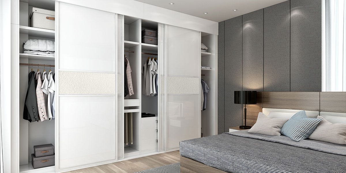 High Gloss White Lacquer Sliding Door Wardrobe White Lacquer Sliding Door Wardrobe