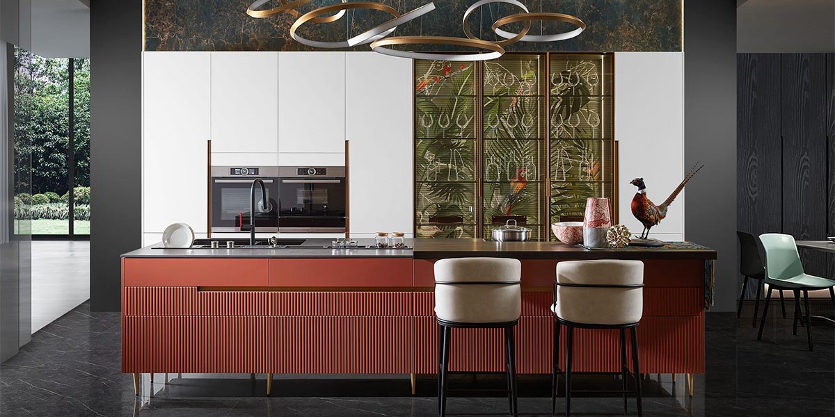 Luxury Kitchen Cabinets with Island