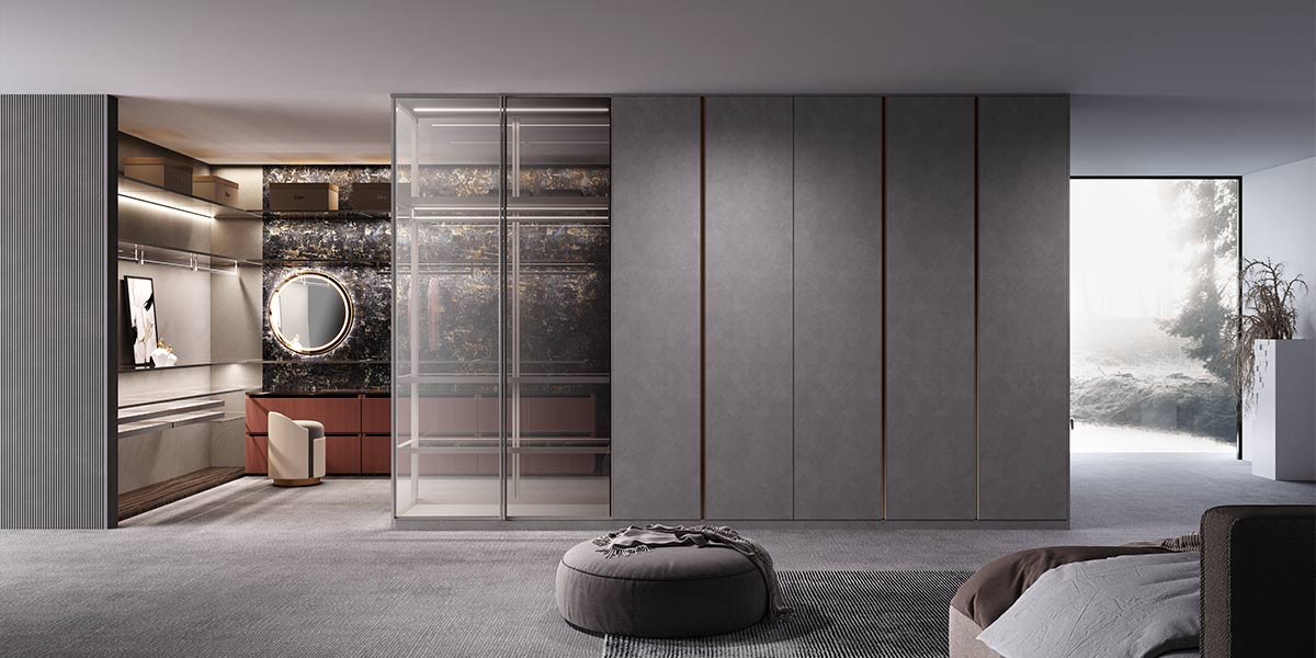 Grey Large Master Bedroom Closet Design Grey Large Master Bedroom Closet Design