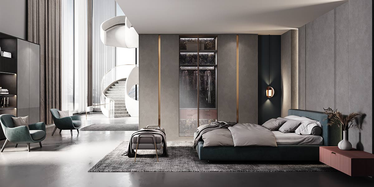Grey Large Master Bedroom Closet Design Grey Large Master Bedroom Closet Design