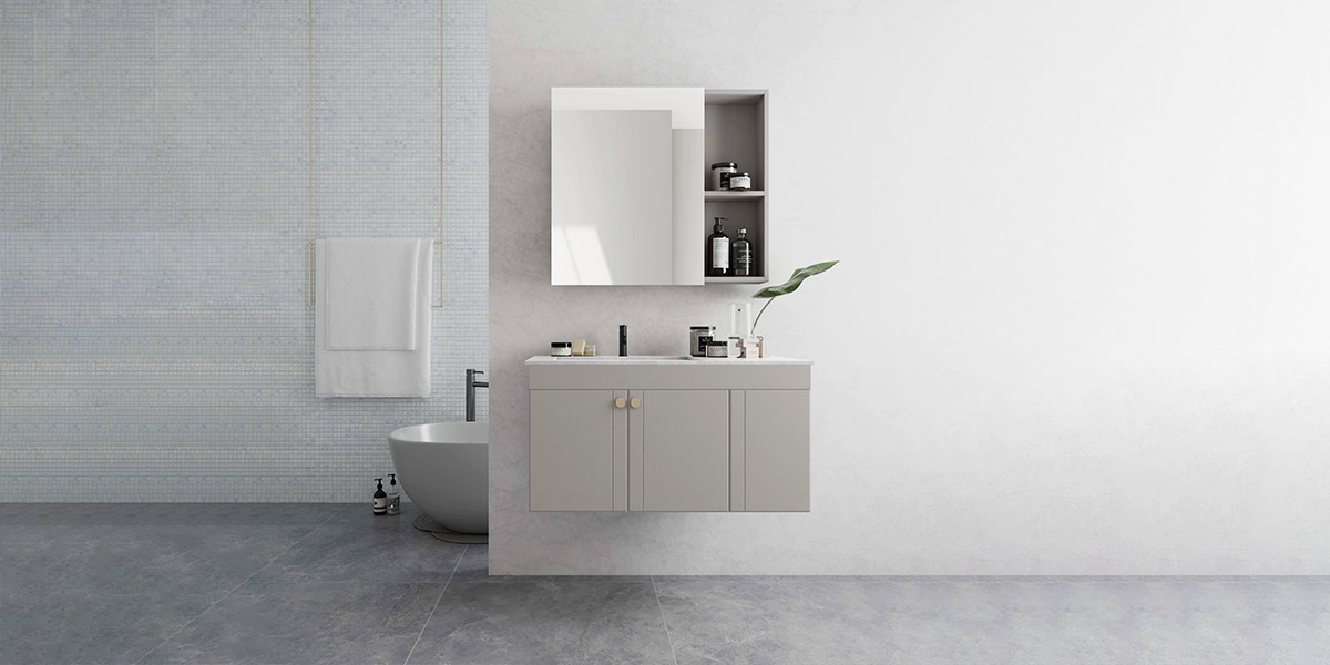 Modern Grey Floating Bathroom Vanity Modern Grey Floating Bathroom Vanity