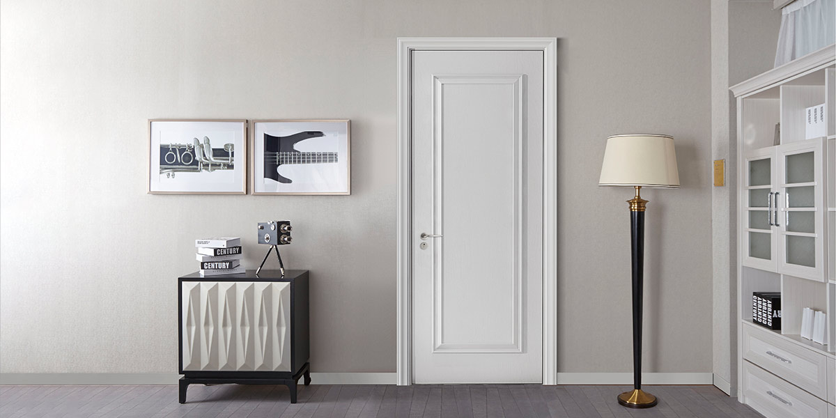 Shaker 1 Panel White Prehung Interior Door 