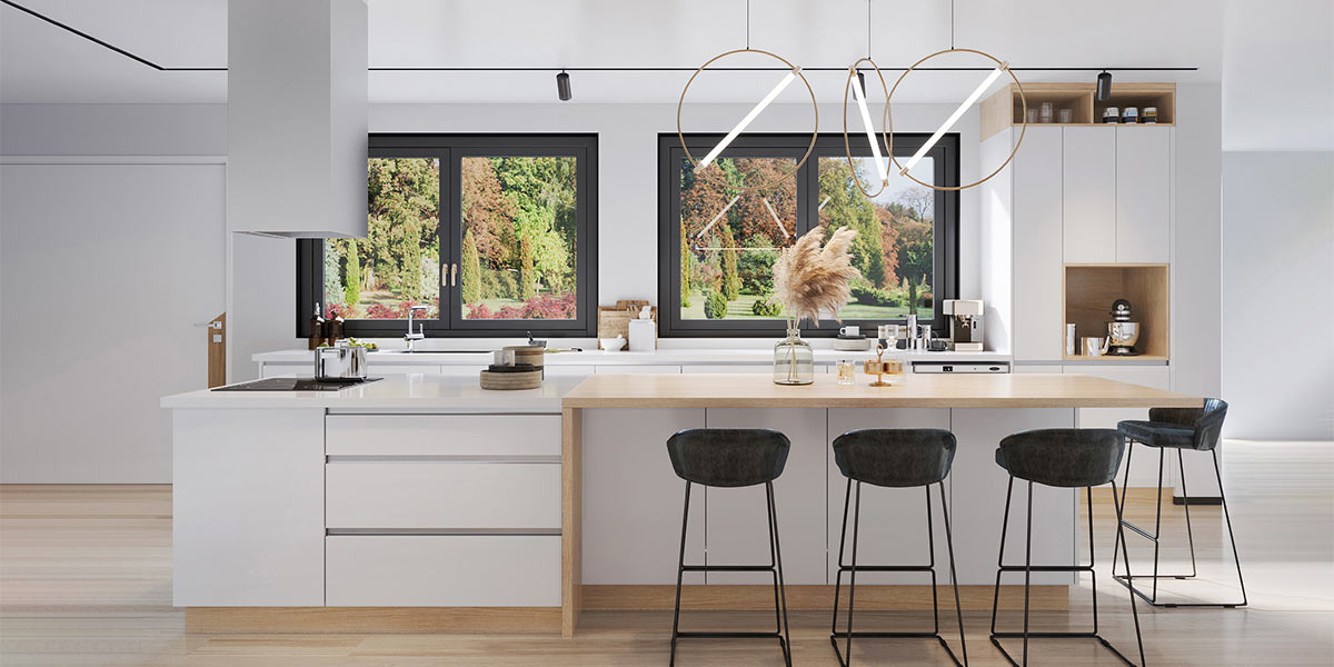 Modern White Scandinavian Kitchen Design Modern White Scandinavian Kitchen Design