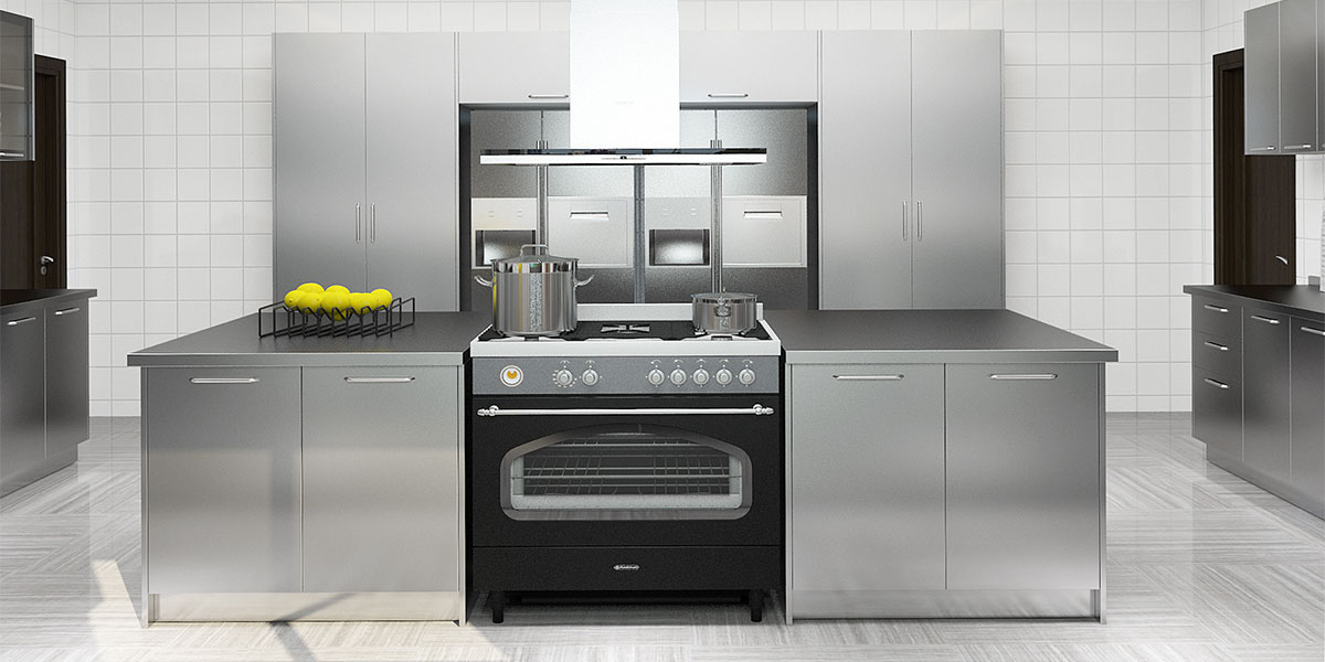 Stainless Steel Kitchen Cabinets with Center Island Stainless Steel Kitchen Cabinets with Center Island