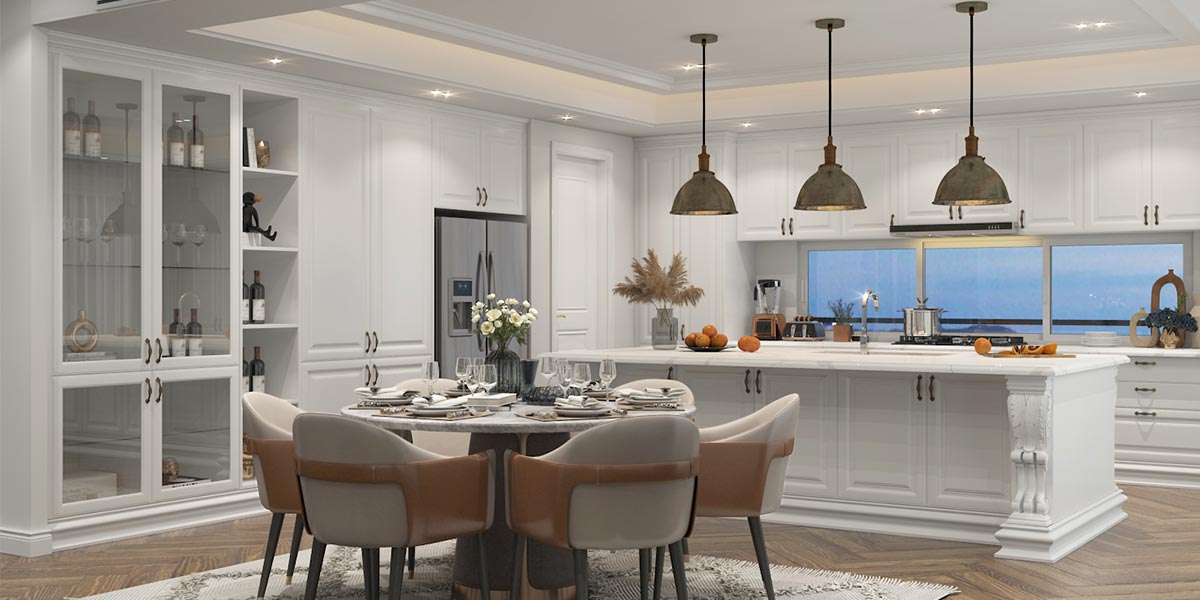 Traditional Farmhouse Kitchen White Shaker Cabinets Traditional Farmhouse Kitchen White Shaker Cabinets