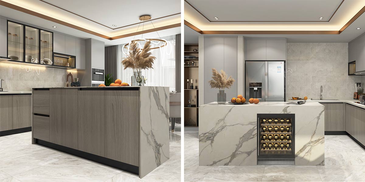 Mindful Gray Kitchen Cabinets with Island Mindful Gray Kitchen Cabinets with Island