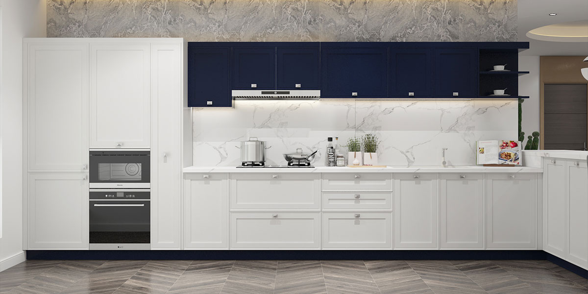 Navy and White Shaker Kitchen Cabinets Navy and White Shaker Kitchen Cabinets