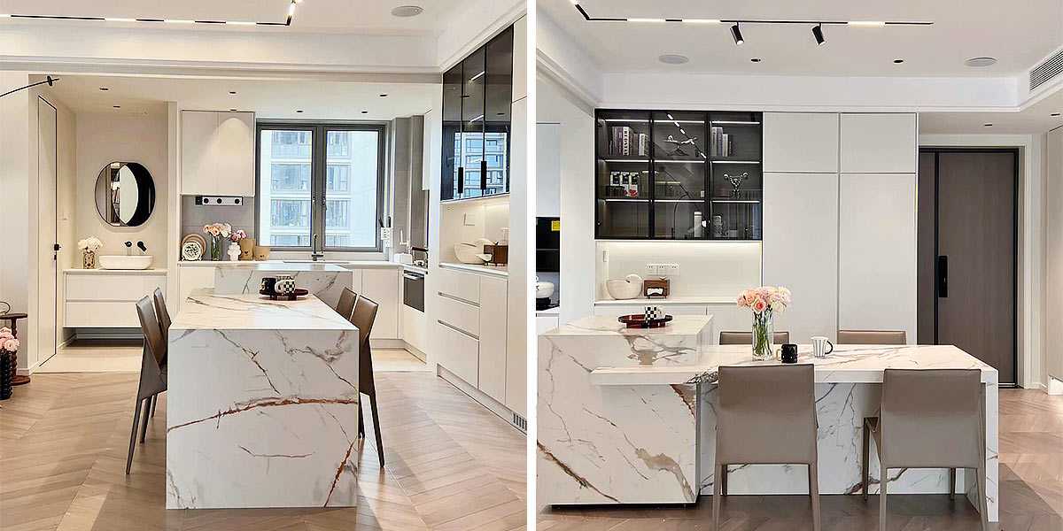 White Kitchen Project for Small Apartment