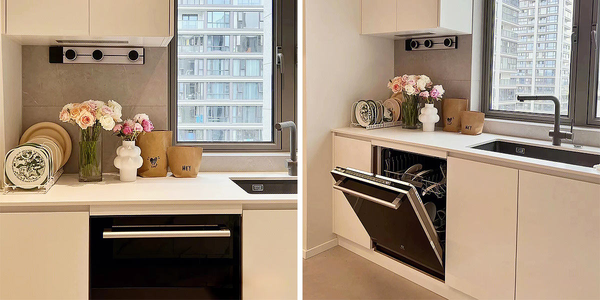White Kitchen Project for Small Apartment