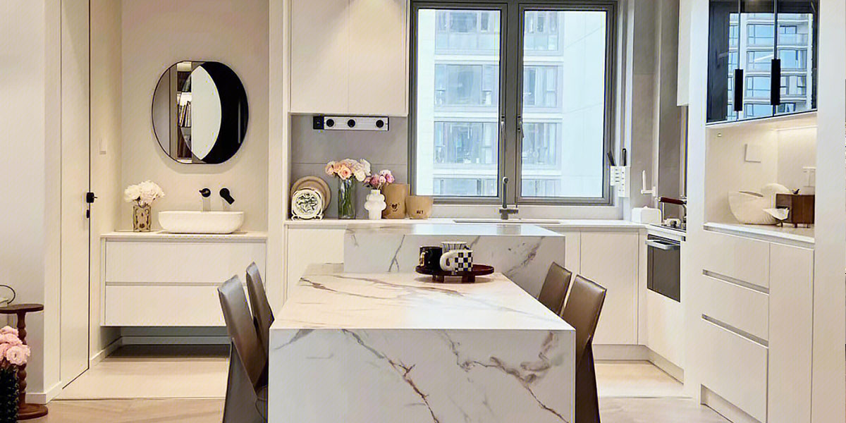 White Kitchen Project for Small Apartment