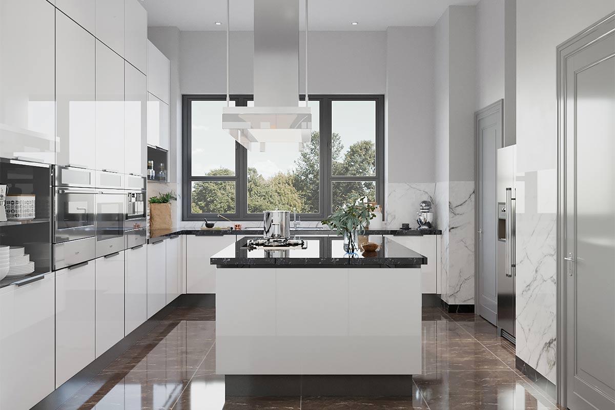 Custom Minimalist White Kitchen Cabinets Custom Minimalist White Kitchen Cabinets