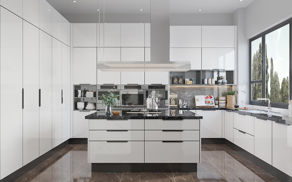 Custom Minimalist White Kitchen Cabinets Custom Minimalist White Kitchen Cabinets