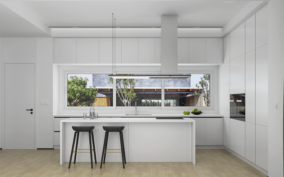 Minimalist Kitchen Design in White Minimalist Kitchen Design in White