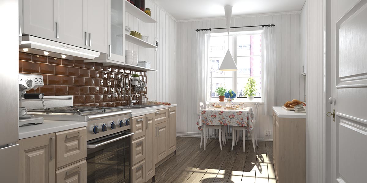 galley shaker kitchen cabinets