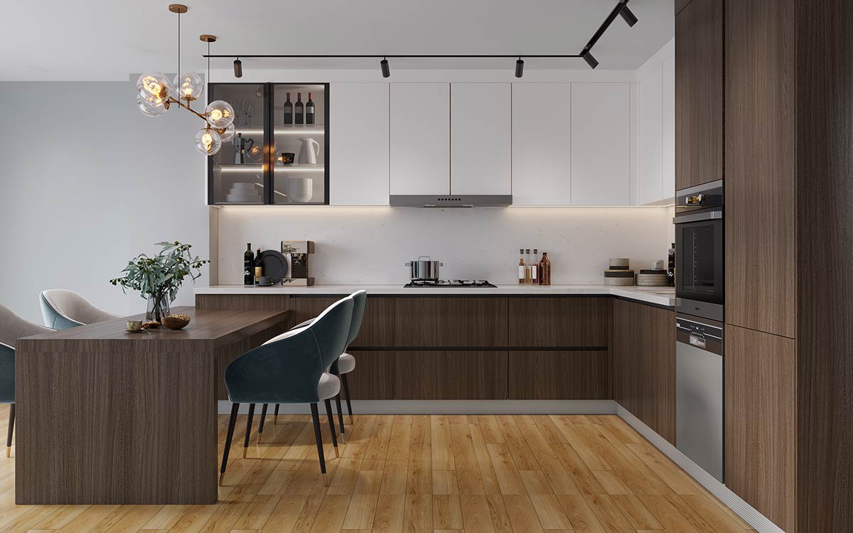 U-Shaped Kitchen With Peninsula Seating U-Shaped Kitchen With Peninsula Seating