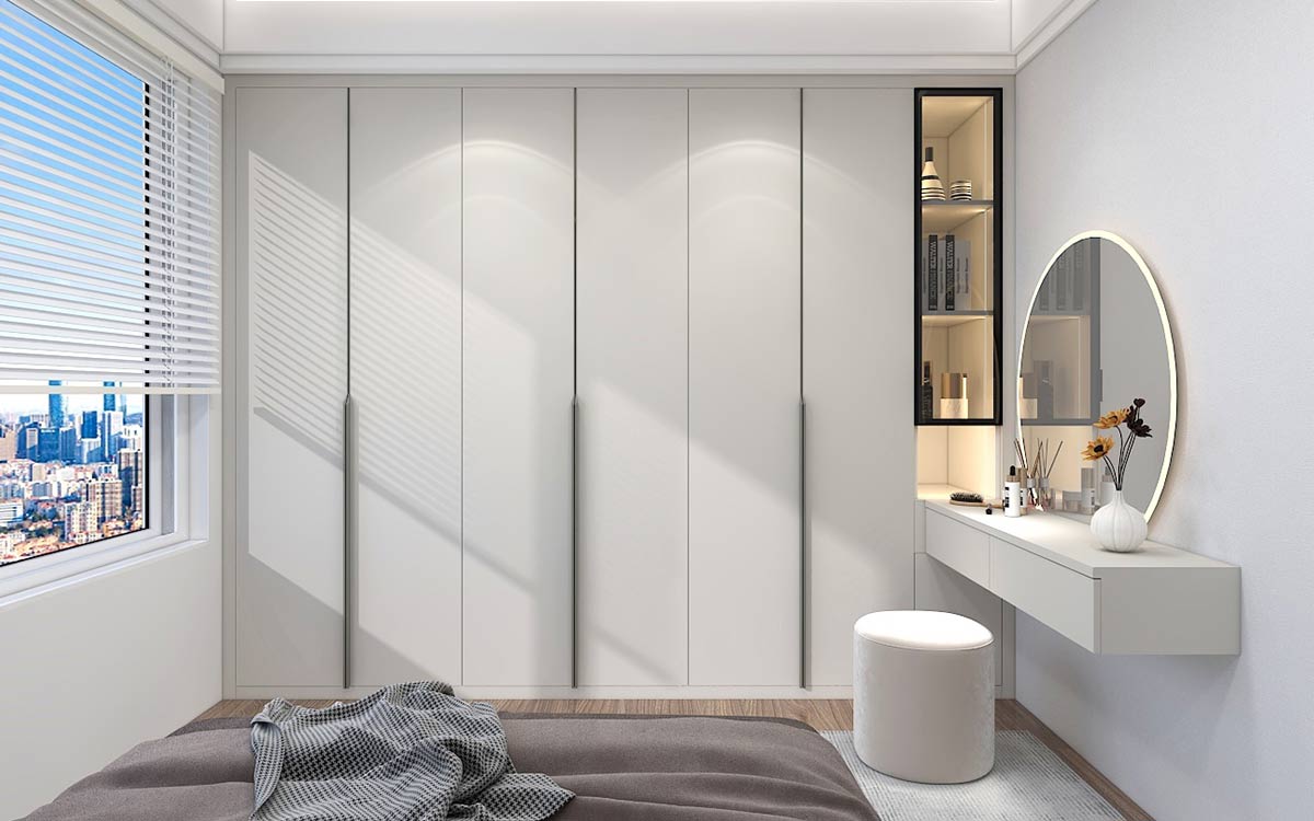 Small Bedroom? Try These Modern White Wardrobe Space-Saving Ideas