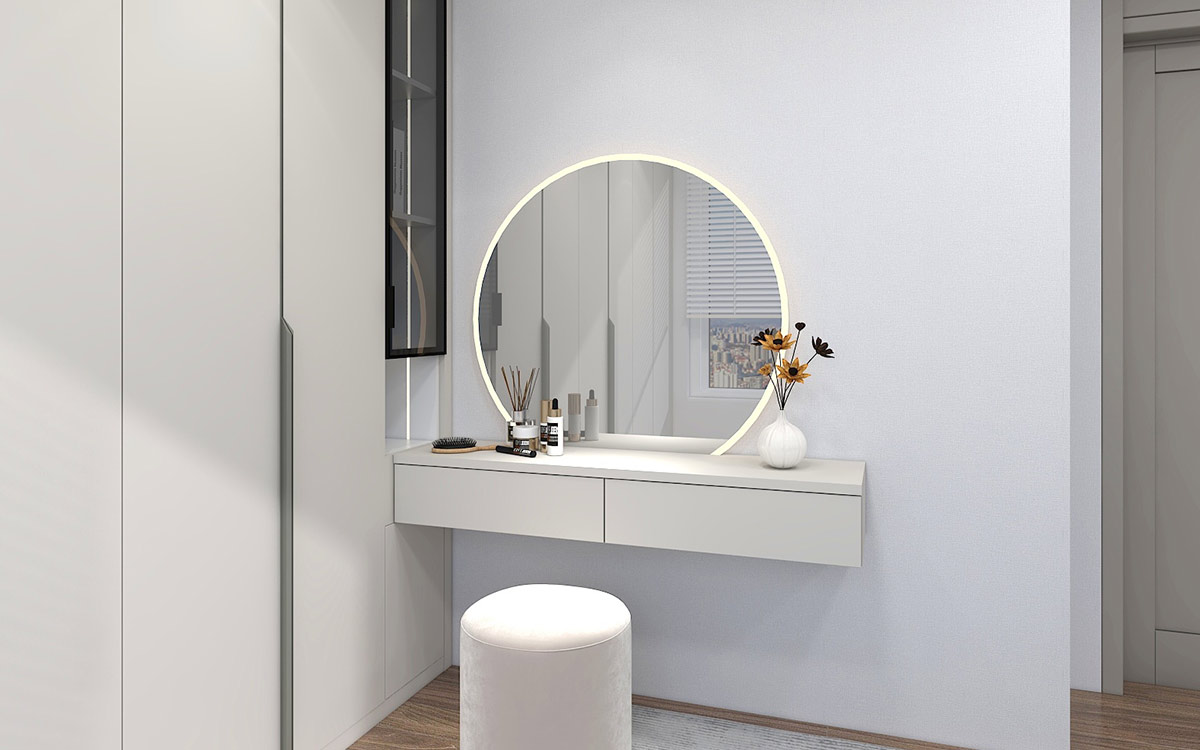 White Wardrobe with Dressing Table White Wardrobe with Dressing Table