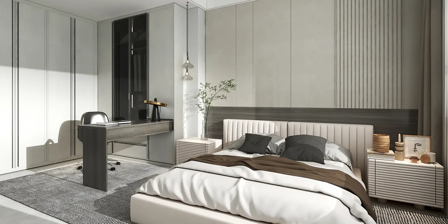 white L shaped bedroom wardrobe with grey stained desk white L shaped bedroom wardrobe with grey stained desk