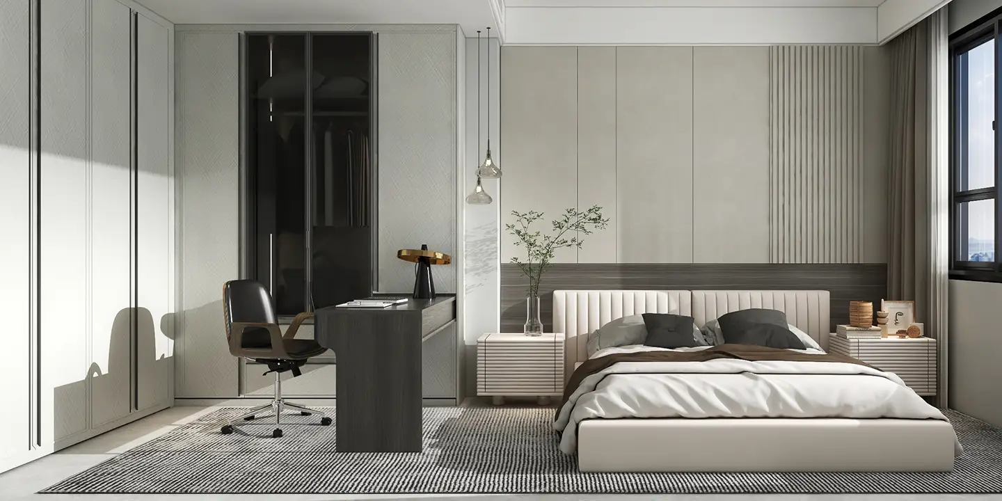 white L shaped bedroom wardrobe with grey stained desk white L shaped bedroom wardrobe with grey stained desk