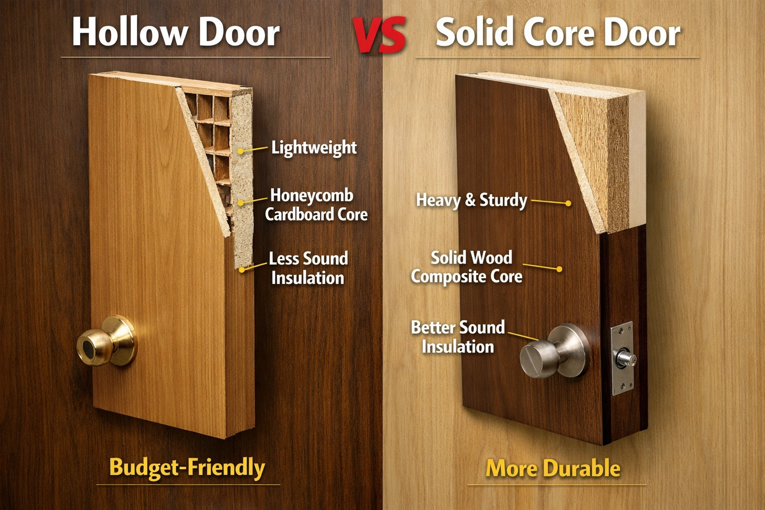 Hollow Door vs Solid Core Door for Multi-Unit Projects: A Builder’s Guide