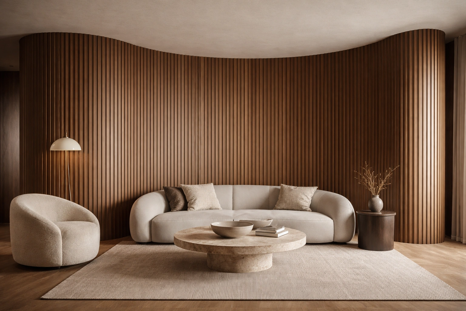 10 Modern Living Room Accent Wall Ideas Using Fluted Panels